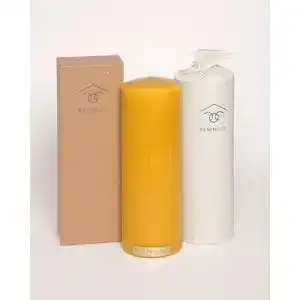 Bienenwachskerze XXL Stumpenkerze 24 x 8 cm