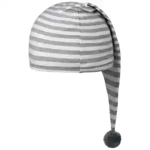 Schlafmütze Lipodo in Grau-Weiß Gestreift (56 cm)