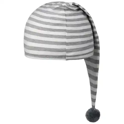 Schlafmütze Lipodo in Grau-Weiß Gestreift (56 cm)