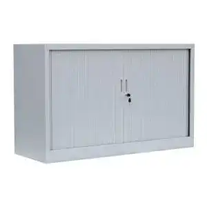 Jalousieschrank Lüllmann Querrollladenschrank montiert, grau 105x120x46 cm