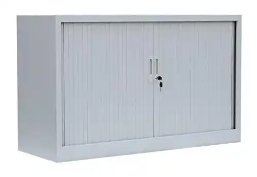 Jalousieschrank Lüllmann Querrollladenschrank montiert, grau 105x120x46 cm