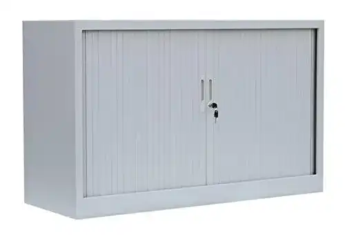 Jalousieschrank Lüllmann Querrollladenschrank montiert, grau 105x120x46 cm