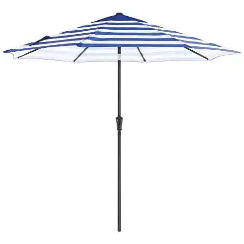 Songmics Sonnenschirm mit Ø 265 cm und UV-Schutz bis UPF 50+