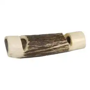 Hundepfeife Euro Hunt aus Hirschhorn, ca. 7 cm lang