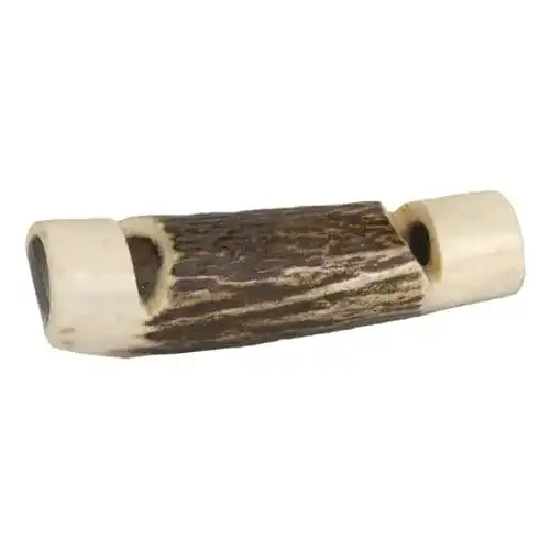 Hundepfeife Euro Hunt aus Hirschhorn, ca. 7 cm lang