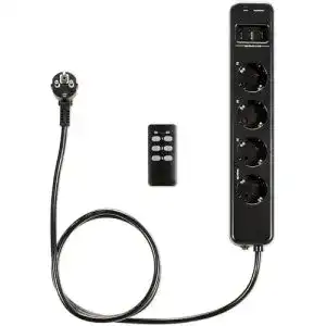 Steckdosenleiste mit USB von Navaris – 4-fach ein- und ausschaltbar