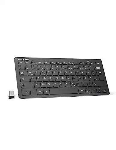 Tecknet Slim Wireless Tastatur mit deutschem Layout