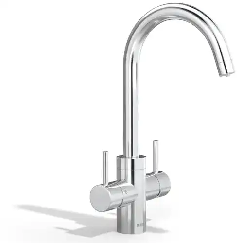BRITA Küchenarmatur yource pro select in Chrom, rund mit CO2-Zylinder und Filter