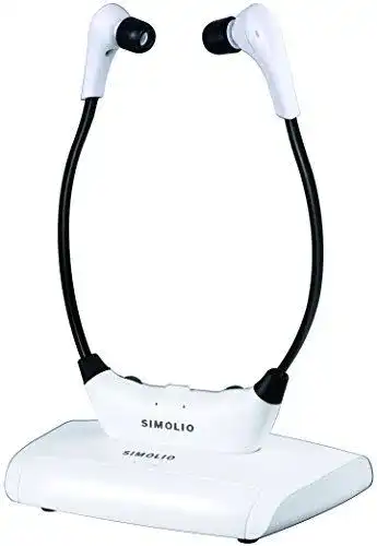 Kinnbügel-Kopfhörer Simolio kabellose Funkkopfhörer für Fernseher