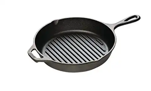 Grillpfanne Gusseisen Lodge 26cm mit Griff und 5cm Höhe