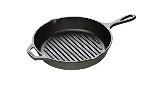 Grillpfanne Gusseisen Lodge 26cm mit Griff und 5cm Höhe