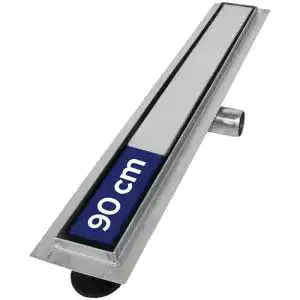 Duschrinne Vilstein Edelstahl extra flach 90 cm für Bodenabfluss