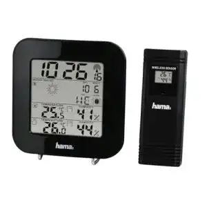 Hama Wetterstation Funk mit Außensensor und Batterien
