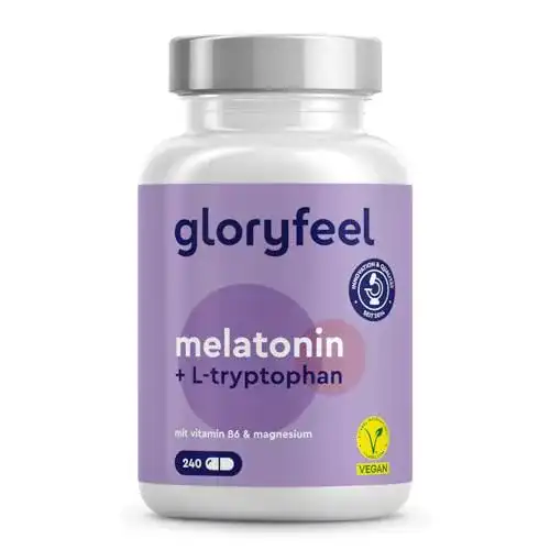Melatonin Komplex Kapseln mit L-Tryptophan, Vitamin B6 und Magnesium