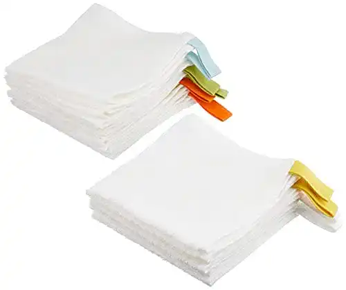Waschlappen von Ikea Krama, 10 Stück, Baumwolle ungebleicht, weiß