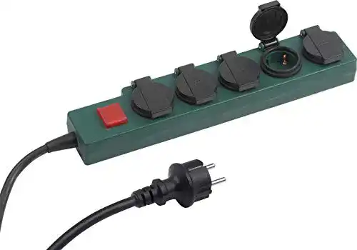 Steckdosenleiste für den Außenbereich mit 5 Anschlüssen und 1,4 m Kabel