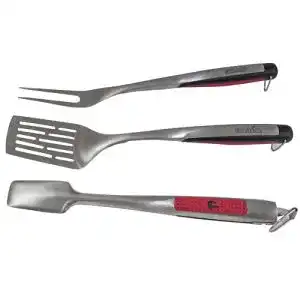 Grillbesteck Char-Broil 140 767 Comfort Grip 3-teilig aus Edelstahl