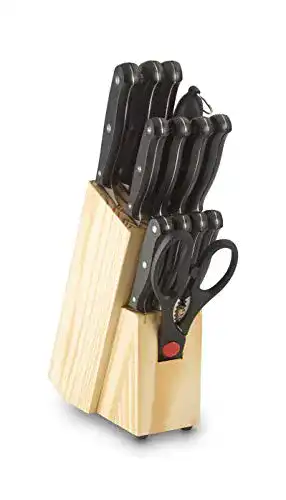Echtwerk Basic 14-teiliges Küchenmesser-Set mit Messerblock