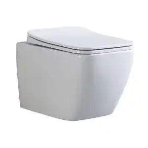 Wand-WC spülrandlos Cube Design mit Softclose WC-Sitz