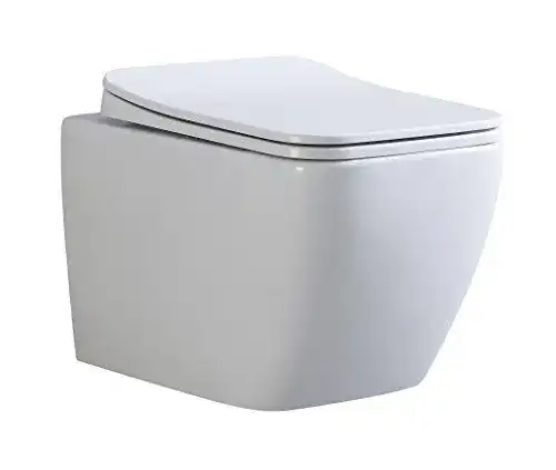 Wand-WC spülrandlos Cube Design mit Softclose WC-Sitz