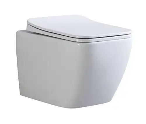 Wand-WC spülrandlos Cube Design mit Softclose WC-Sitz