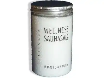 Saunasalz von Haslinger Wellness mit Honigaroma für Sauna und Hautpflege