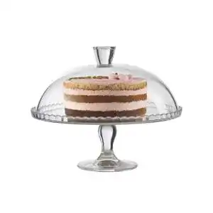 Glasglocke Pasabahce Patisserie 95200 – Tortenplatte mit Fuß und Haube