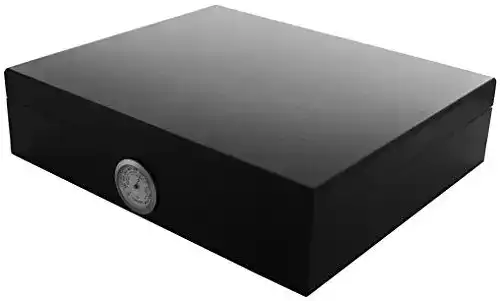Zigarren-Humidor Germanus Movella in Schwarz für ca. 30 Zigarren