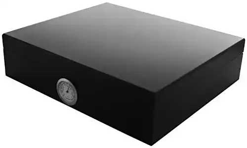 Zigarren-Humidor Germanus Movella in Schwarz für ca. 30 Zigarren