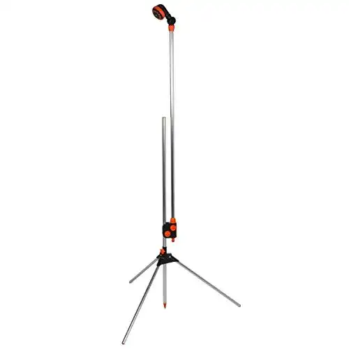 Gartendusche RG-Vertrieb mit höhenverstellbarem Stativ aus Aluminium 150-210 cm