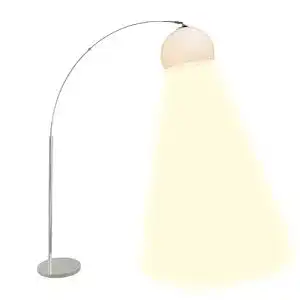 Bogenlampe Brilliant Vessa 1,7 m in Chrom und Weiß