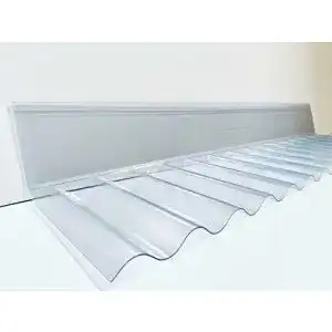 Wandanschlussprofil aus PVC für Sinus Wellplatte 76/18