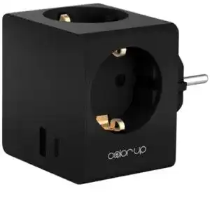 Steckdosenwürfel ohne Kabel Color Up 5in1 Steckdosenadapter für verschiedene Länder