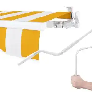 Paramondo Gelenkarmmarkise Easy Balkonmarkise 2,95 x 2 m Gelb-Weiß