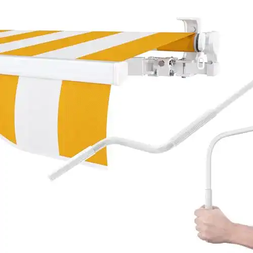 Paramondo Gelenkarmmarkise Easy Balkonmarkise 2,95 x 2 m Gelb-Weiß
