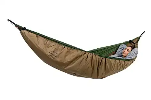 Outdoor Hängematte mit Underquilt-Poncho für Wärmeschutz bis 0°C