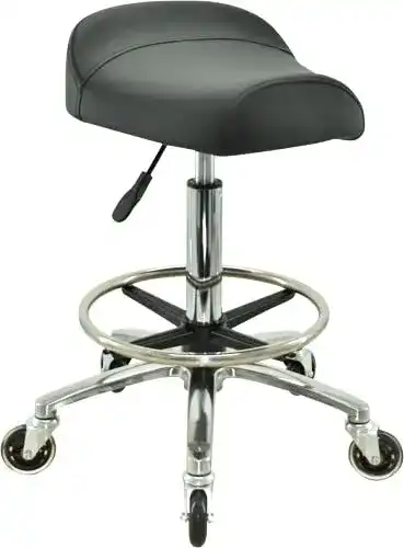 Sattelhocker Vakon Salon – Höhenverstellbarer Breitsitz Rollhocker