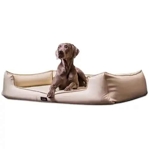 Orthopädisches Hundebett aus Kunstleder für große Hunde