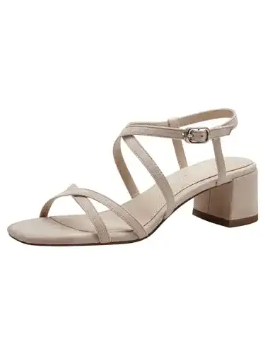 Sandaletten Tamaris Damen Sandalen mit Absatz und veganem Textil