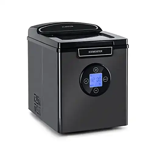 Klarstein Eiswürfelmaschine Klein mit 1,8 L Wassertank und LED-Display