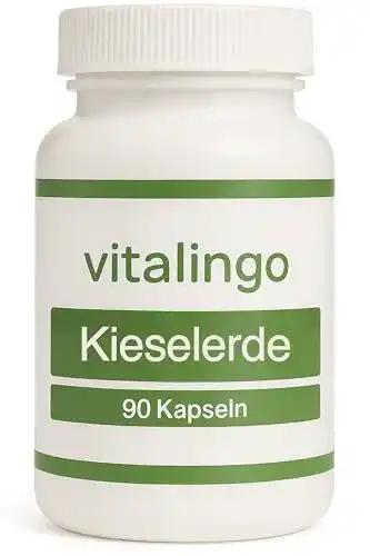 Kieselerde Kapseln von Vitalingo – Hochdosiert für Haut, Haare und Nägel