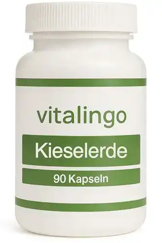 Kieselerde Kapseln von Vitalingo – Hochdosiert für Haut, Haare und Nägel