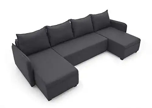 Ecksofa Atlantic Home Collection Dublin Schlafsofa mit Bettkasten