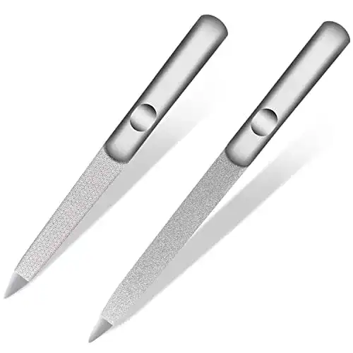 Nagelfeile Bleswin, doppelseitig aus Metall, für professionelle Nagelpflege