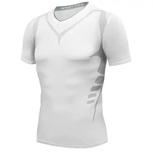 Kompressionsshirt von AMZSPORT für Herren in Kurzarm-Design