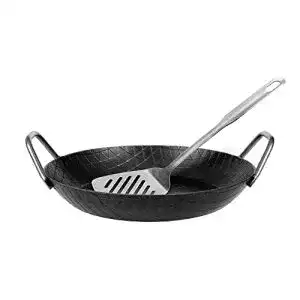 Schmiedeeiserne Servierpfanne von Gräwe, Ø 28 cm, hitzebeständig bis 400°C