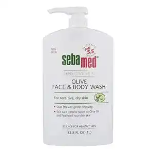 Sebamed Olive Duschgel für Gesicht und Körper, 1 l Pumpflasche