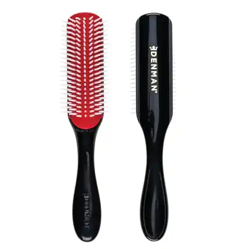Ikoo Bürste Denman Curly Hair Brush D3 (Schwarz und Rot)