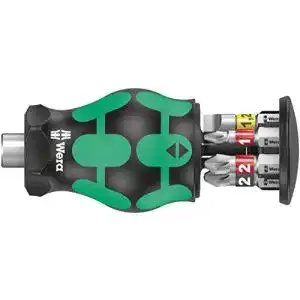 Wera Schraubendreher 05008873001 Stubby 1 mit Bit Magazin