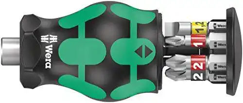 Wera Schraubendreher 05008873001 Stubby 1 mit Bit Magazin